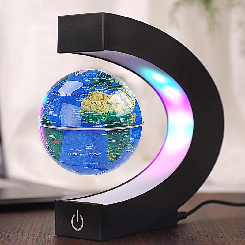 Magnetic Levitation Floating Globe with Touch Switches LED Light, Floating