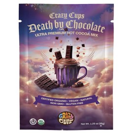 Crazy Cups Ultra Premium Hot Chocolate Mix, Dairy Free, Organic Vegan Hot Chocolate Packets, Non GMO Rich Hot Cocoa Mix 32 Packets