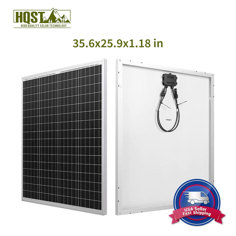 HQST 100W Watt 12V Volt Polycrystallin
