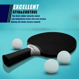 Senston Table Tennis Rackets Set, Professional Table Tennis Bats with 3 Balls, Composite Rubber Ping Pong Paddle Set