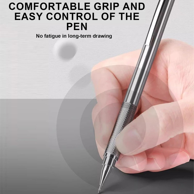 Mechanic Pencil, Automatic Metal Pencil, School Stationery Stainless Steel Pen