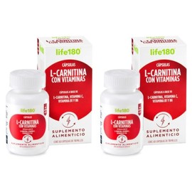 Life180 Dúo L-Carnitina Con Vitamina B1 Y B6, Pack De 2, 60 Cápsulas C/U