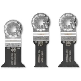 Fein Starlock E-Cut Combo Wood & Metal Saw Blade Set - 3-Piece Kit for Precision Cutting, Includes (2) E-Cut Universal, (2) E-Cut Long-Life Saw Blade - 35222952140