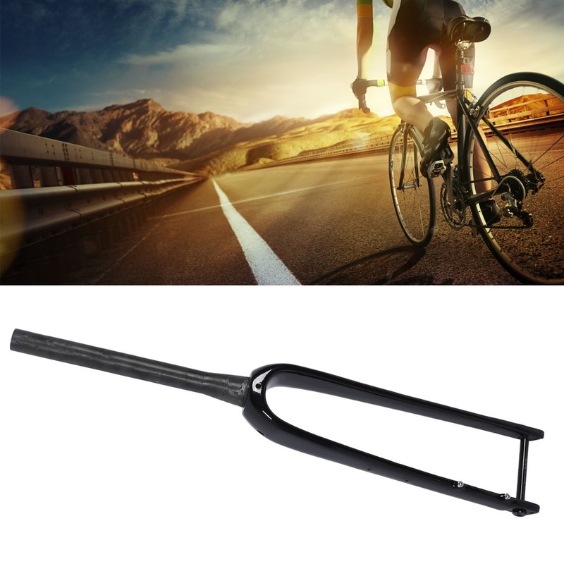 Road Bike Fork Carbon Fiber Hard Tapered Tube Lightweight Road