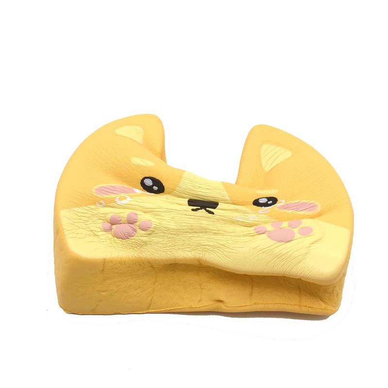 Kiibru 柴犬トースト ネバネバ スクイーズ 低反発 ストレス解消グッズ 子供の玩具 食物おもちゃ(泣く)