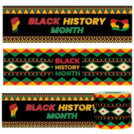 72Ft Black History Month Bulletin Board Border,Kente Cloth Bulletin Board Borders Decorations for Classroom African American Festival Wall and Door Decor