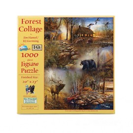 SUNSOUT INC - Forest Collage - 1000 pc Jigsaw Puzzle by Artist: Jim Hansel - Finished Size 20" x 27" - MPN# 54672
