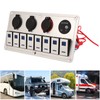 Rocker Switch Panel 8 Gang 12‑24V 5 Pin Blue Light