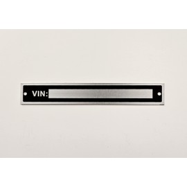 UNIVERSAL BLANK Car Classic Motorbike Motorcycle VIN Plate Tag Frame Chassis ID 120 x 18mm