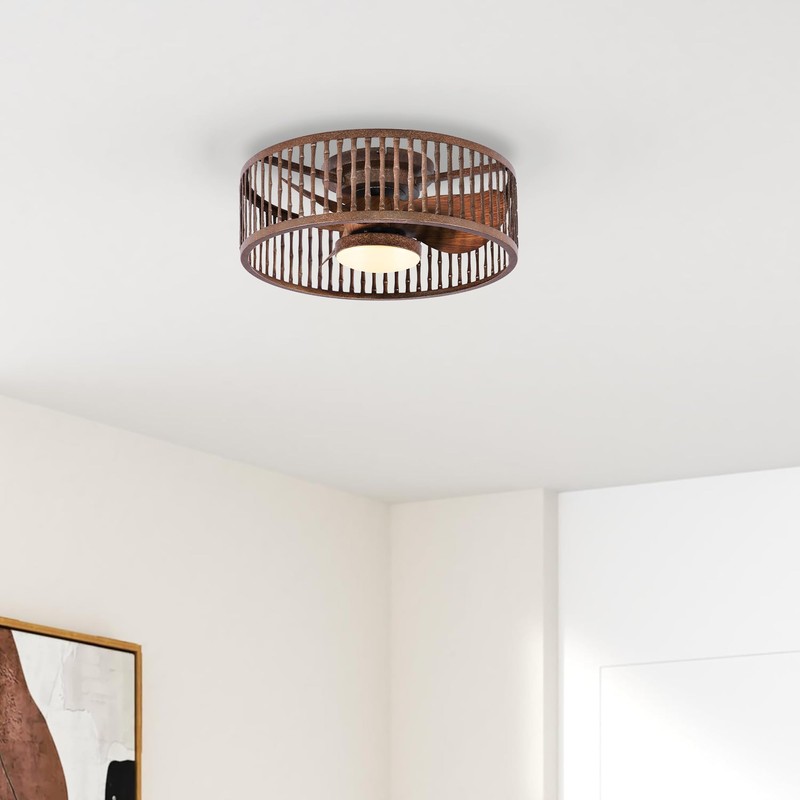 Coolbull Ceiling Fan with Light Remote Control - 20 Inch