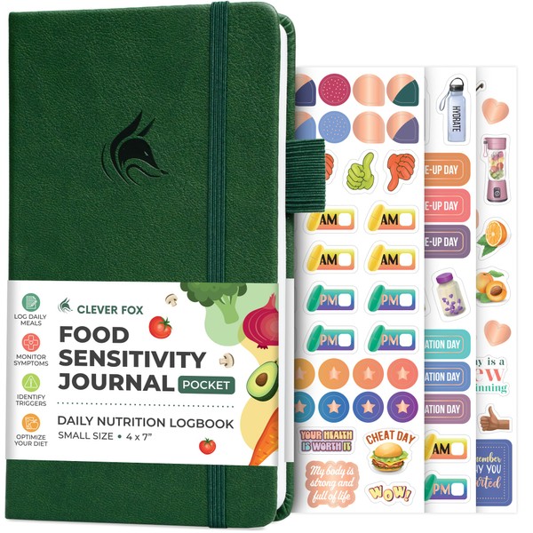 Clever Fox Food Sensitivity Journal Pocket – Daily Intolerance &