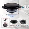 Black Tub Drain Stopper,Welsan Universal Pop Up Bathtub Stopper Replacement
