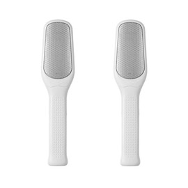 2-Pack Foot Files for Hard Skin – Dual-Sided Callus Remover – Salon-Quality Foot Scrubber & Exfoliation Tool for Smooth Feet – Non-Slip Handle, Easy to Clean (White)