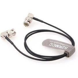 SZRMCC BNC to BNC Male 3G HD SDI Cable RG174 75ohm Flex Coaxial Video Cable for Sony FS5 FX6 Atomos Shogun Inferno SmallHD Monitor Blackmagic ARRI RED Cameras (Right Angle to Right Angle, 50 cm)