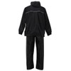 MC.S.P Large Size Breathable Waterproof Rain Suit, black