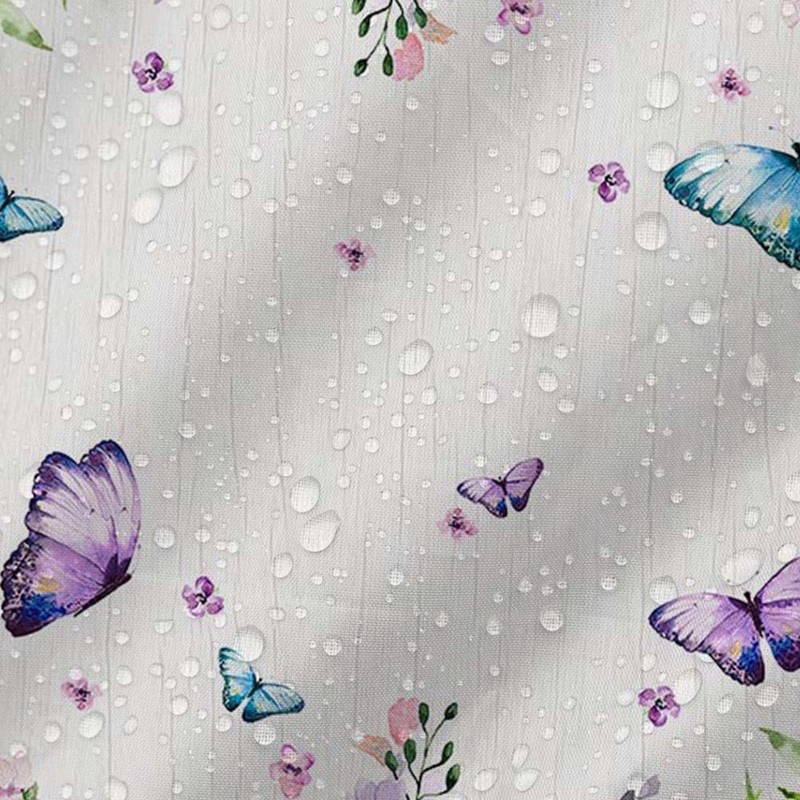 AIBIIN 180x180cm Colourful Butterfly Shower Curtain flowers Watercolor Bathroom Decor