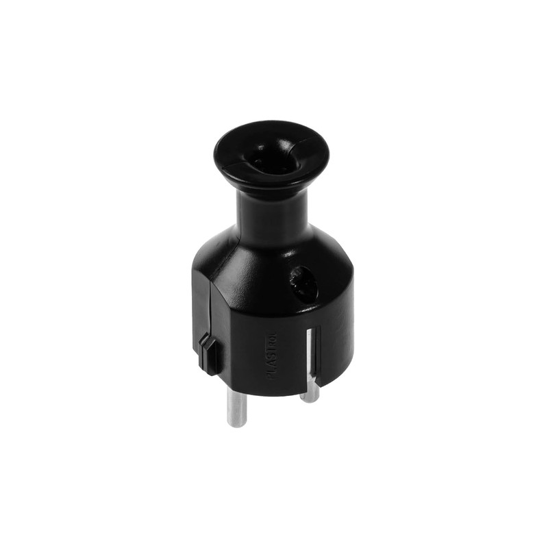 KEL Plug Uni-Schuko, straight and dismountable, 2p+Z Schuko, black