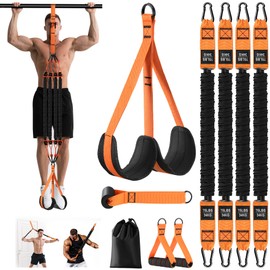 Pull Up Assistance Bands - Adjustable Heavy Duty Pull Up Assist Workout Bands for Men, Women, and Seniors - Resistance Bands for Pull Ups - Pull Up Bar Accessories (Orange)