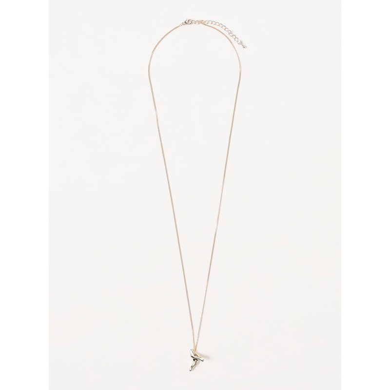 Beams Heart Women's Long Necklace, Nuance Motif, Gold One Size