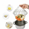 Foldable Wire Mesh Basket for Steaming, Rinsing, Straining, and Frying,