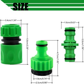 XPendHoze Hose Connector Garden Hose Fitting Set.Hose End Quick Connector, Double Male Snap Connector,2 Hose Tap Connector 1/2 Inch and3/4 Inch Size 2-in-1etc (kit 2)