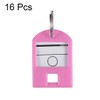 sourcing map Plastic Key Tags with Split Ring Keychain ID