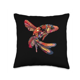 Kuhli Loach Psychedelic Throw Pillow