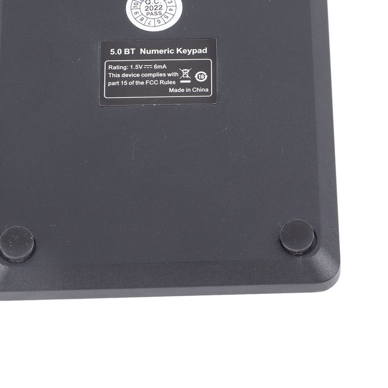 Wireless Number Pad BT5.0 Black 18 Keys Battery Powered Widely