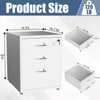 Howzone 3 Drawer Mobile Cabinet with Lock, Metal Storage Cabinets