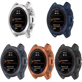 Case Cover Compatible with Garmin Fenix 7X Sapphire Solar Case Protector Protective Case 51mm for Fenix 7X Watch (Do Not Fit for Fenix 7/7S) (5Pack)