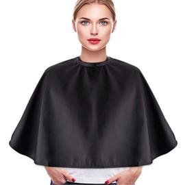 HappyHome Shampoo Cape, Hair Dye, Hair Color, Hair Apron, Waterproof, Anti-Static, Black