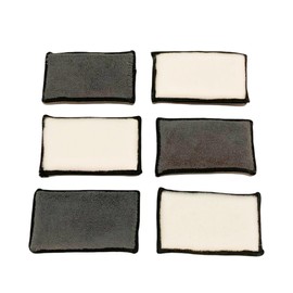 chanllenwil Microfiber Car Wash Sponges 6pack Combo, Brush Bristles Wash Pad, Sponge Interior Scrubbing Sponges for Leather, Plastic, Vinyl and Upholstery Cleaning