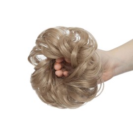 Scrunchy Scrunchie Bun Updo Hairpiece Hair Ribbon Ponytail Extensions Hair Extensions Wavy Curly Messy Hair Bun Donut Hair Chignons Hair Piece Wig Dark Ash Blonde