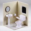 1:12 Scale Miniature Bathroom Toilet - Realistic Dollhouse Furniture for