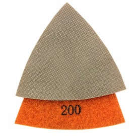 Z-Lion Diamond Electroplated Triangular Polishing Pads Grit 200 for Oscillating Tools