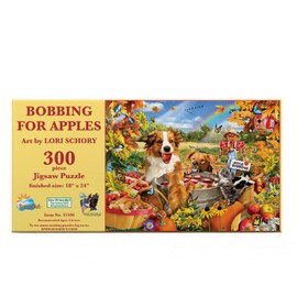 SUNSOUT INC - Bobbing for Apples - 300 pc Jigsaw Puzzle by Artist: Lori Schory - Finished Size 18" x 24" - MPN# 35106