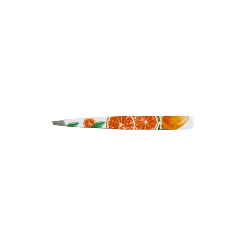 Nippes Orange Citrus Cosmetic Tweezers, Bevelled Tip, Stainless Steel, 9cm,