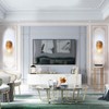 Pobllem Living Room Wall Lighting Gold Baroque Crystal Glass Wall