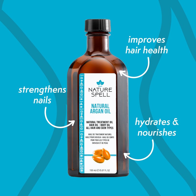 Nature Spell Argan Oil for Hair & Scalp, Pre-Diluted Oil