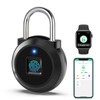 Eseesmart Fingerprint Lock, Smart Lock with Bluetooth iWatch Open, Padlock