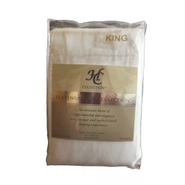 HC Collection Platinum 1800  King White Microfiber Bed Skirt 78"x80"+14" NEW