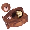 ORFOFE Brass Wood Bear Doorbell Magnetic Chime Entryway Bell Attractive