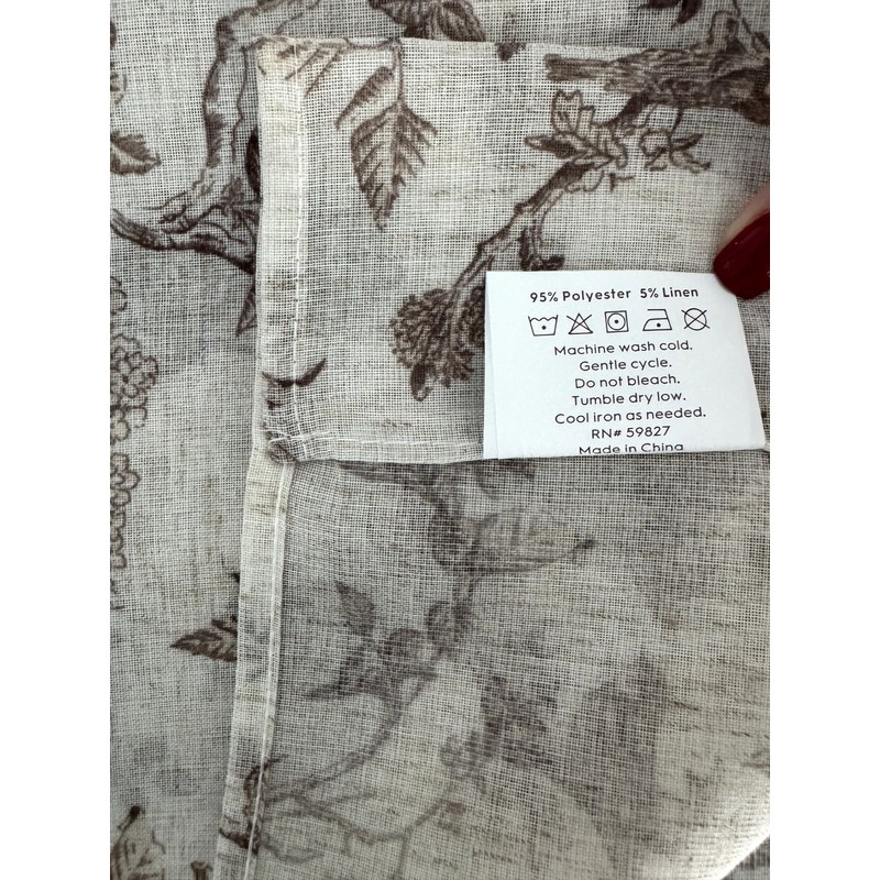 Laura Ashley Window Curtains 2 Panels 38 x 84 Beige