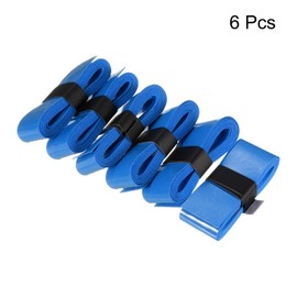 PATIKIL 43.3" Tennis Racket Grip Tape, 6 Pack PU Overgrip Stretchy Non-Slip Absorb Sweat for Badminton Fishing Rod, Blue