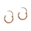Rose Gold Flashed Sterling Silver Twist Tiny Small Endless 12mm