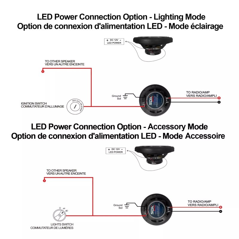 SDX Audio 4-Way 6.5" 300W Car Speaker w Built in