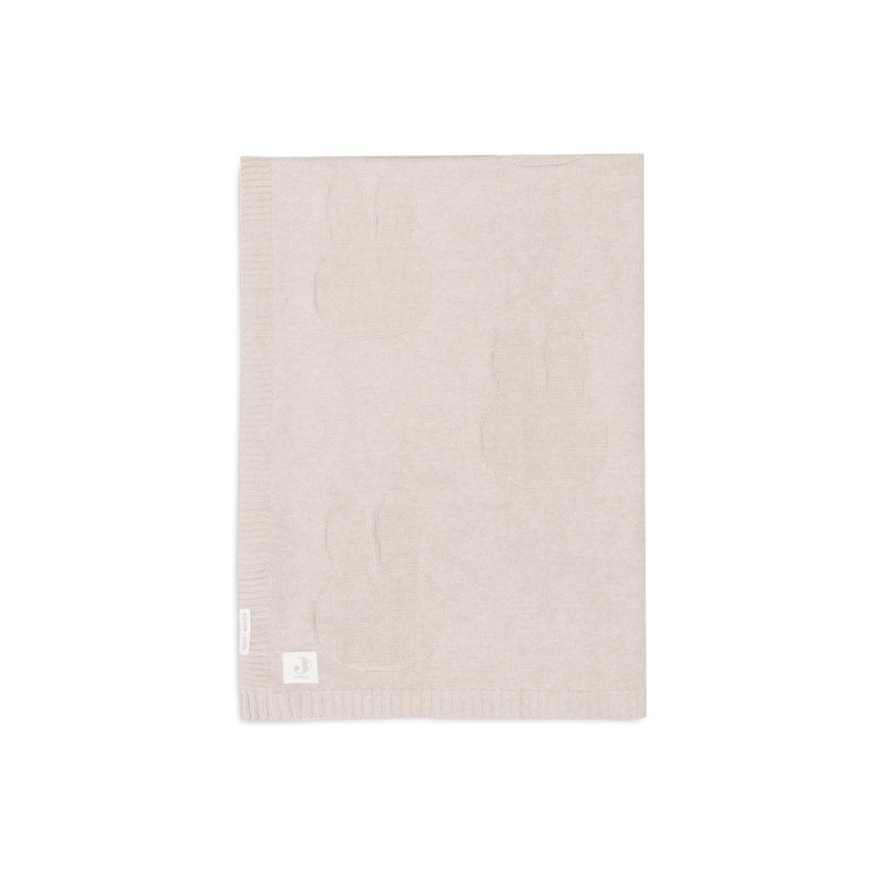 Jollein 516-511-67088 Babydecke Strick - Miffy Nougat (75x100 cm)