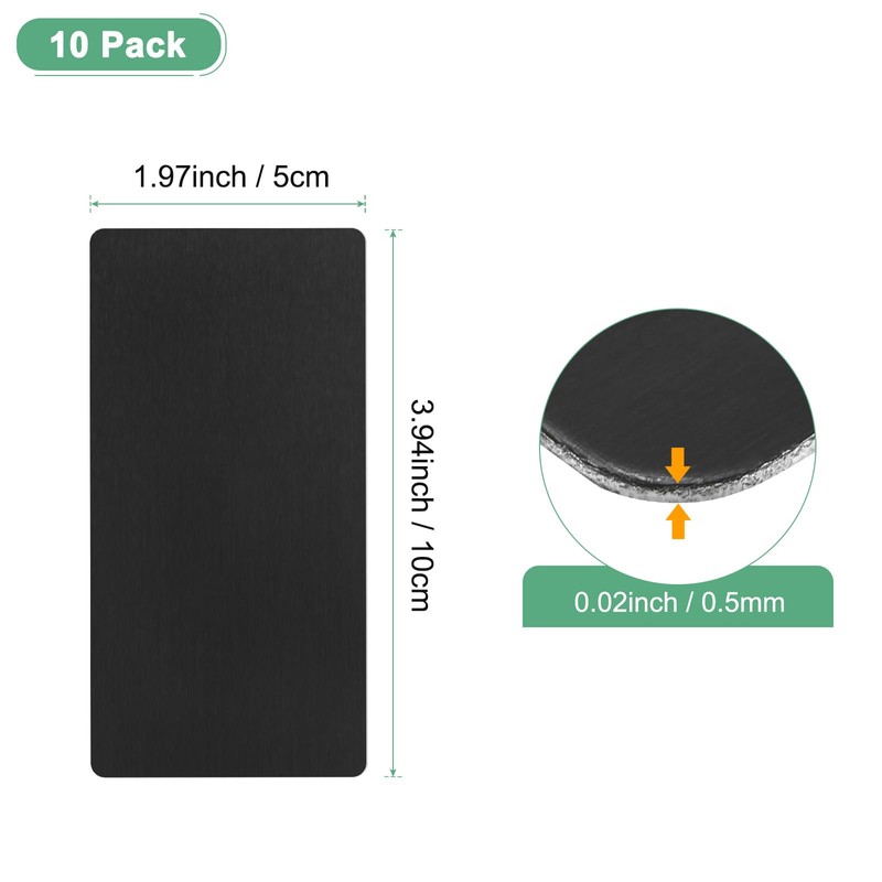 M METERXITY 10 Pack Anodized Aluminum Leather Engraved Mounting Metal