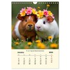 Pets decorated with flowers for their holiday, US-Version (Wall Calendar