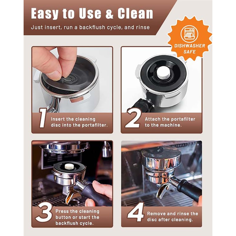 YLAOSIOA Espresso Backflush Cleaning Disc Set for Breville/Sage Espresso Machines